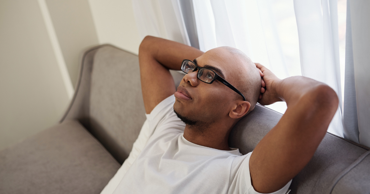 photo of depressed black man